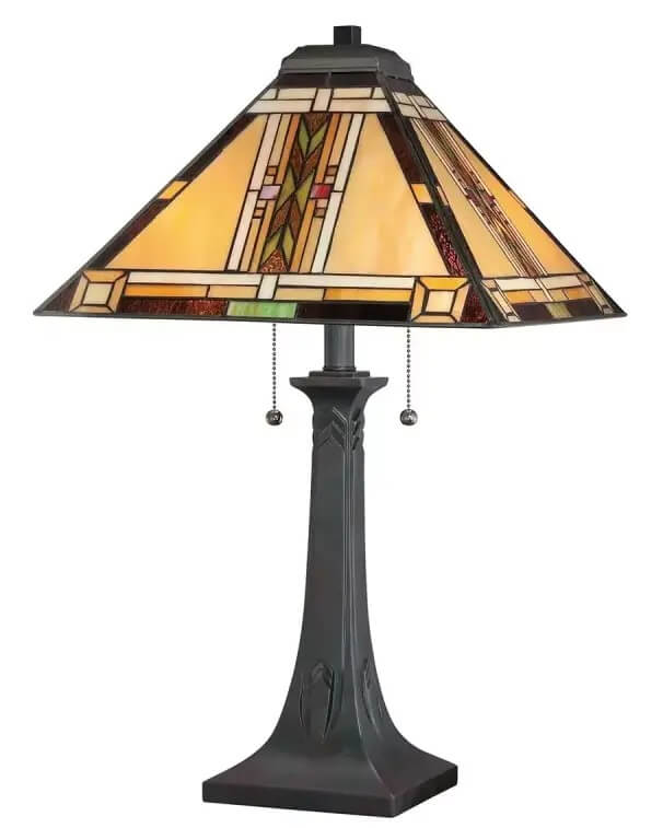 Elstead Lighting Navajo stolová lampa 2x60 W viacfarebná QZ-NAVAJO-TL-VB