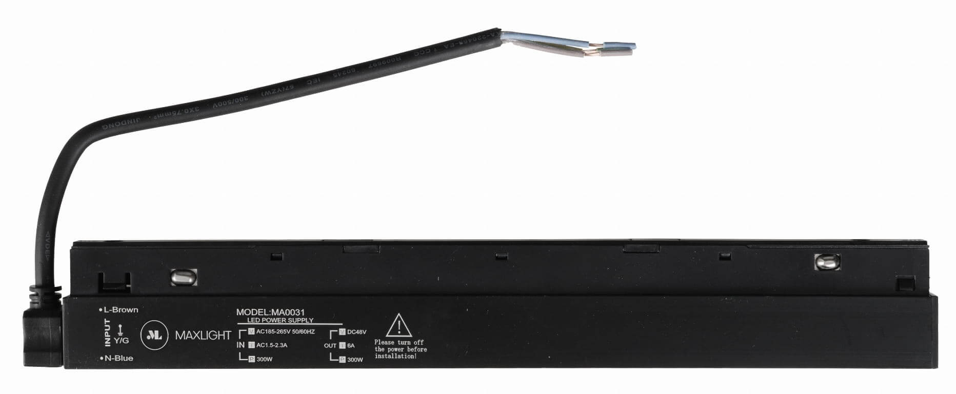 MaxLight Magnetic lištový zdroj napájania x W čierna MA0031