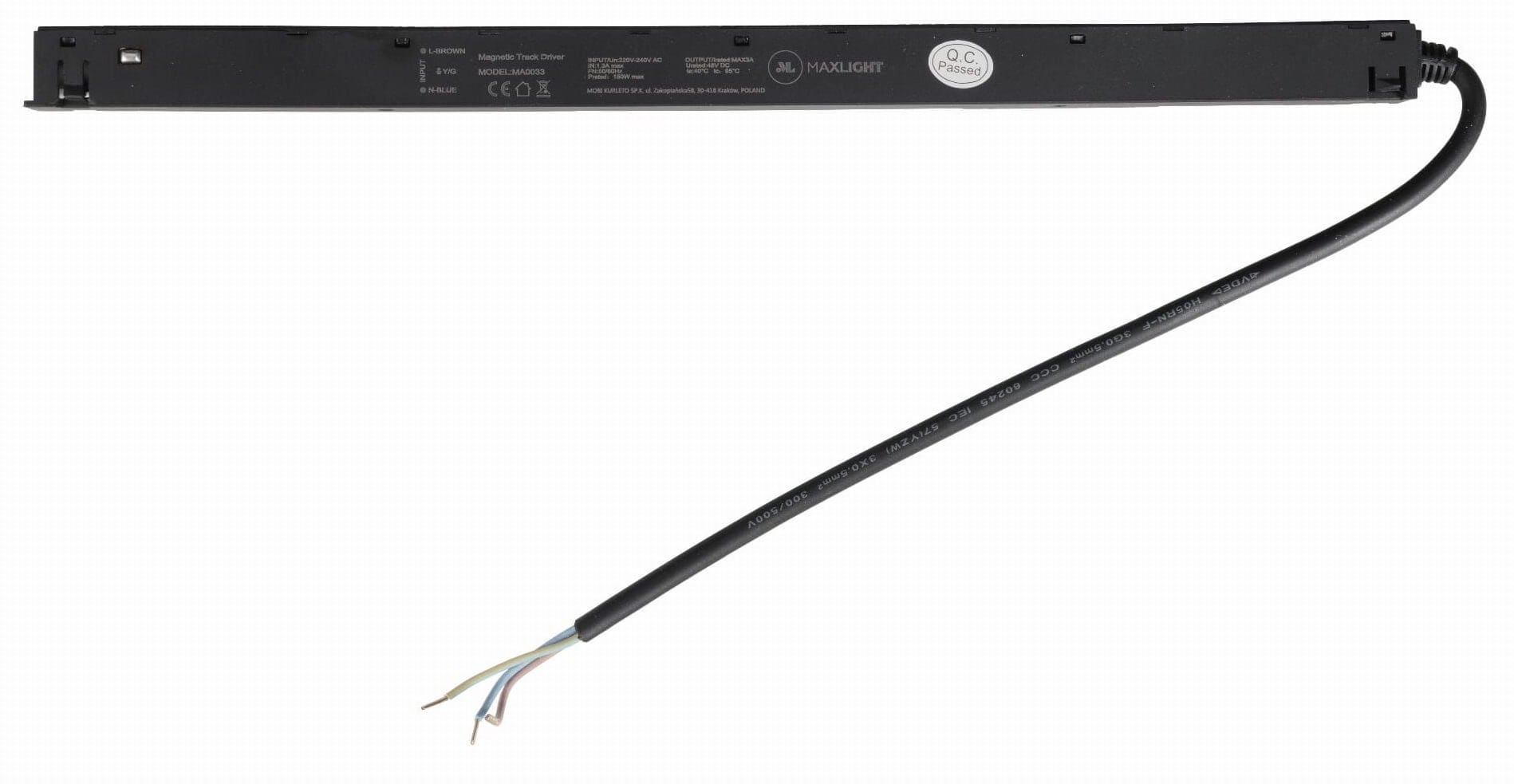 MaxLight Magnetic lištový zdroj napájania x W čierna MA0033