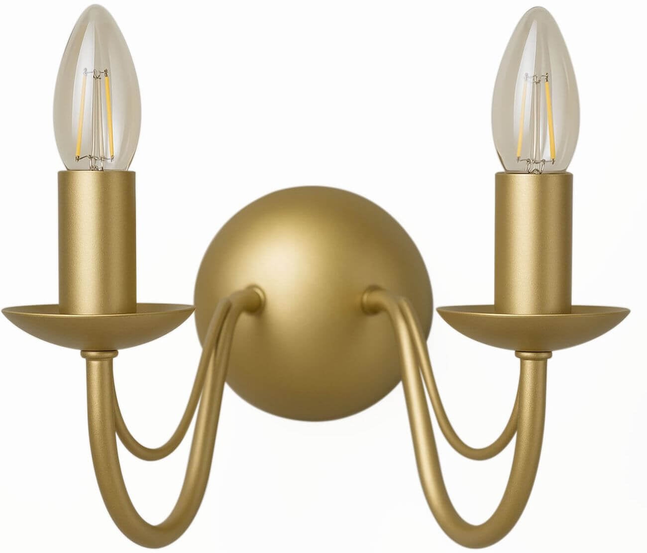 Kaja Bartez nástenná lampa 2x10 W zlatá KZ-3994