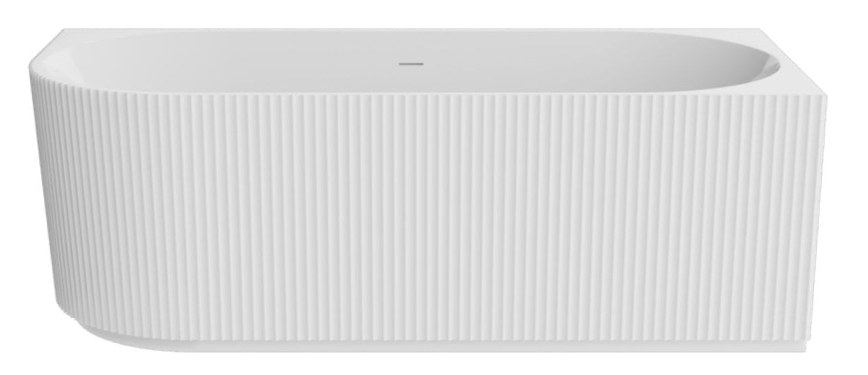 Besco Denaya nástenná vaňa 150x75 cm oválne biela #WAS-150-DPC