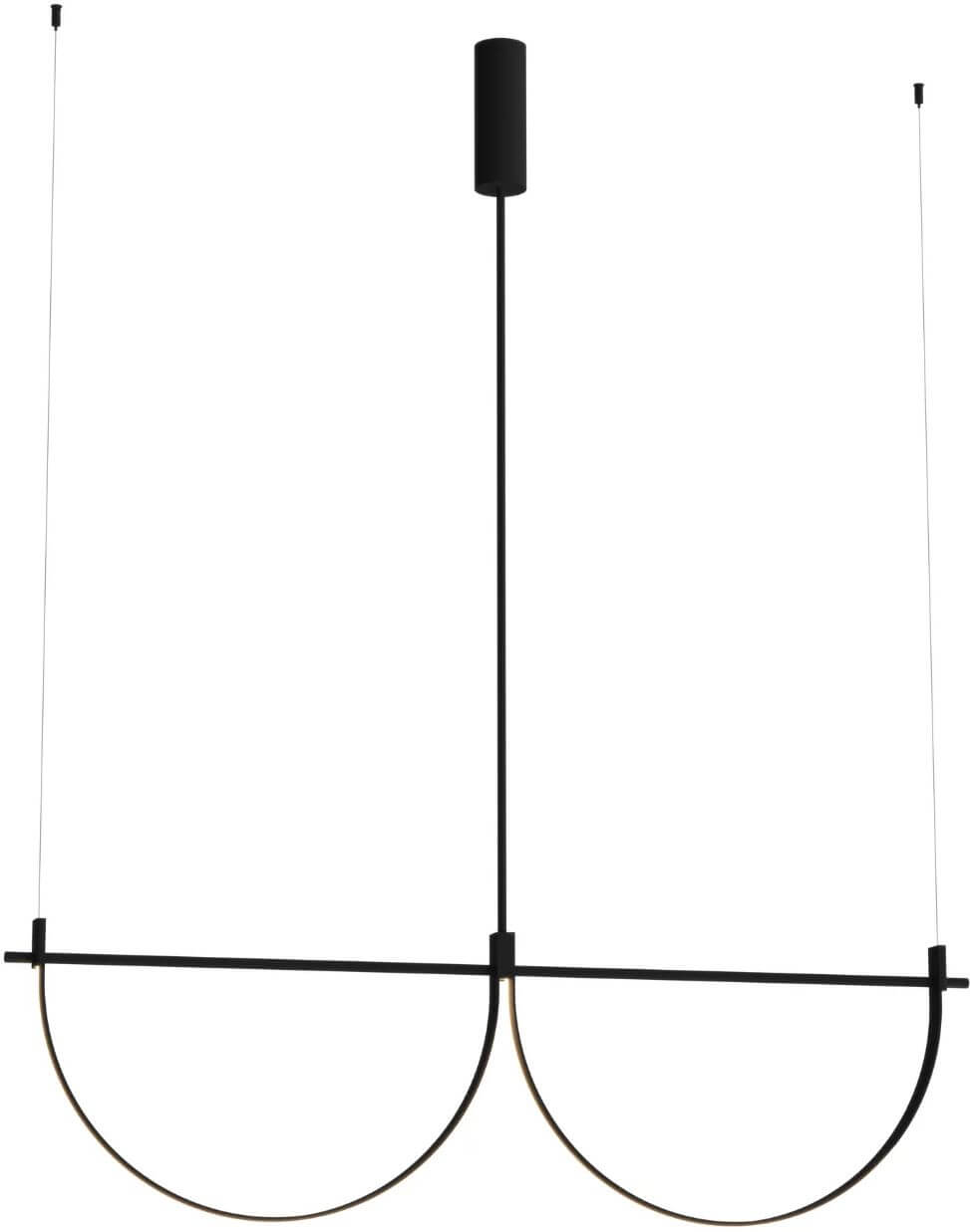 MaxLight Victoria závesné svietidlo 2x40 W čierna P0688