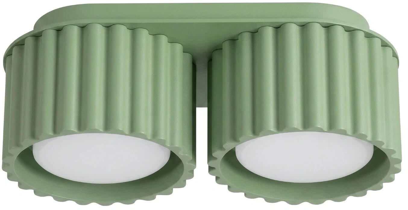 Sollux Lighting Aura stropné svietidlo 2x10 W zelená SL.2412