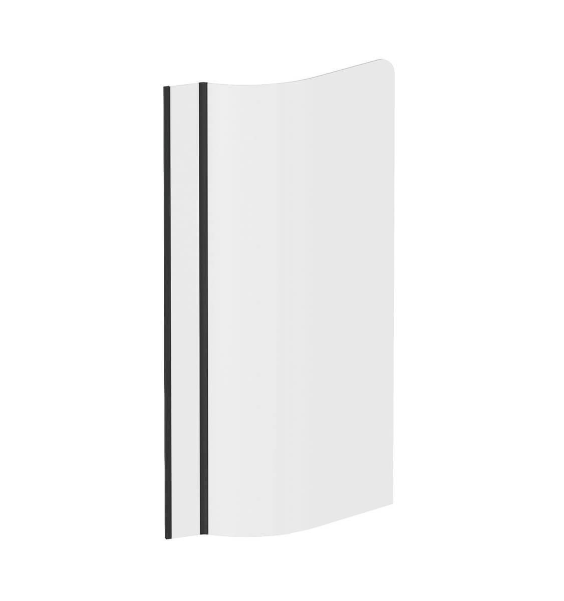 Ravak ARC vaňová zástena 80 cm jednodielny čierna matné/číre sklo 7Q7V03L0Y1