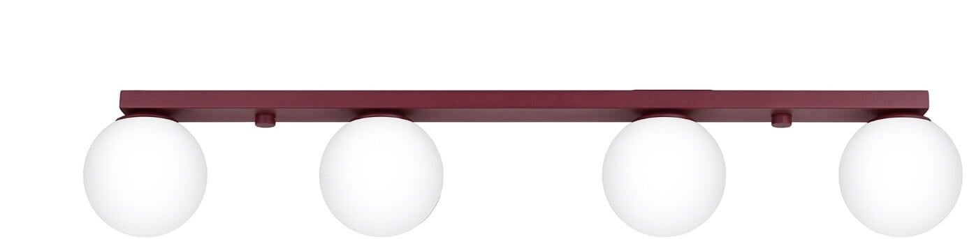 Sollux Lighting stropné svietidlo 4x8 W bordová SL.2253