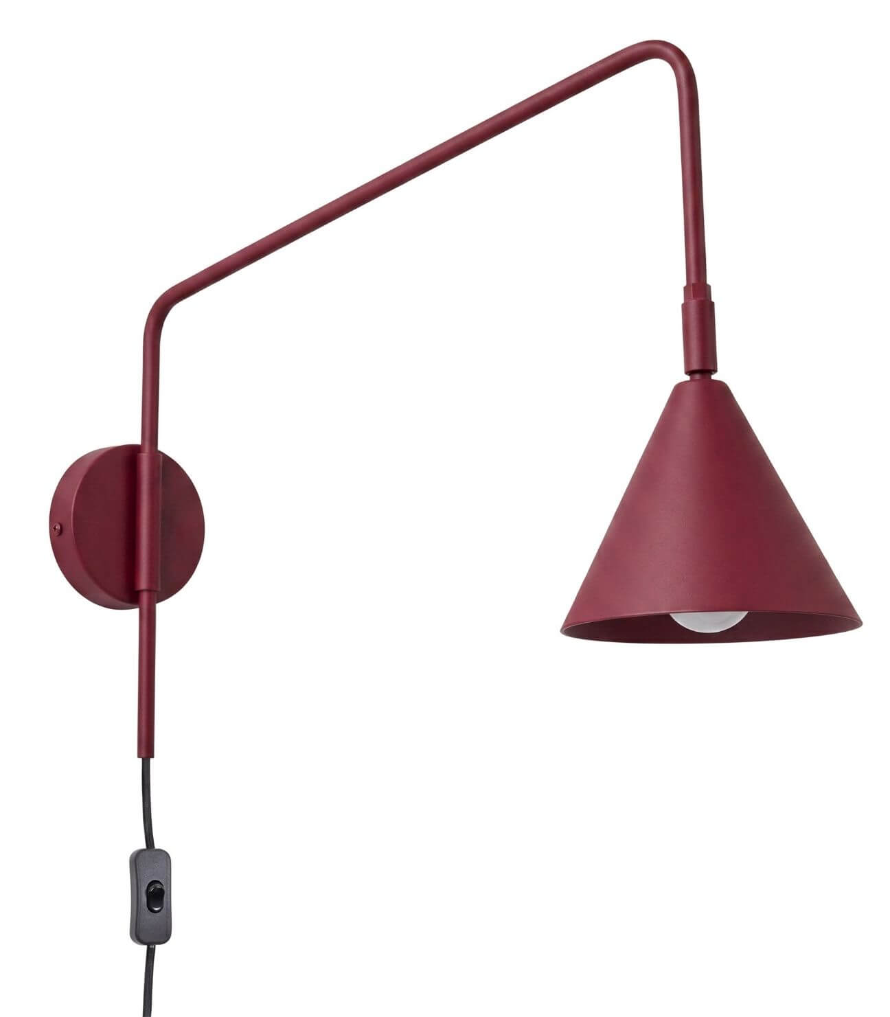 Sollux Lighting Nox nástenná lampa 1x10 W bordová SL.2289