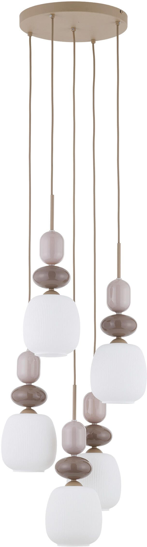 TK Lighting Zen Sabia závesné svietidlo 5x10 W biela-béžová 11874