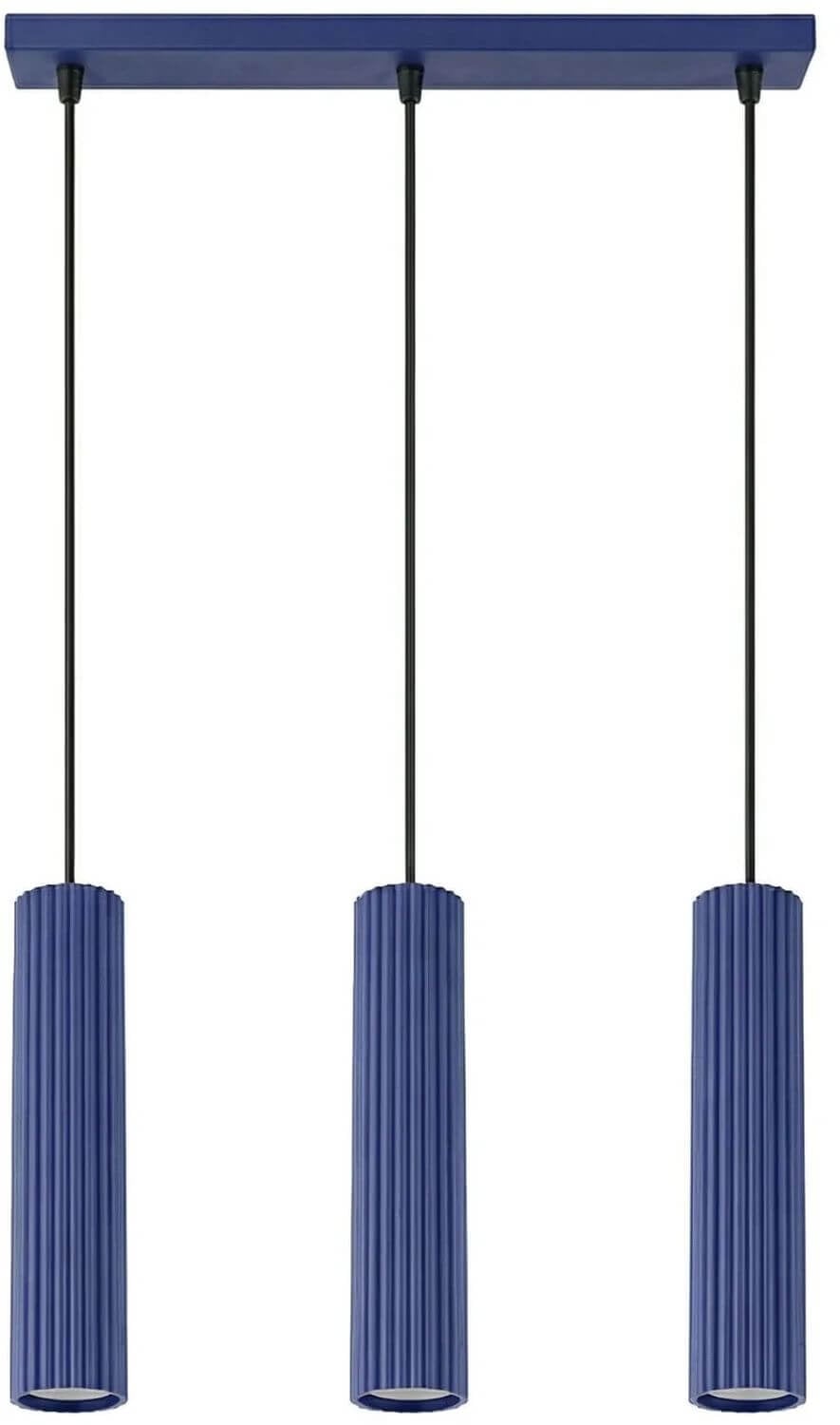 Sollux Lighting Karbon závesné svietidlo 3x10 W modrá SL.2313