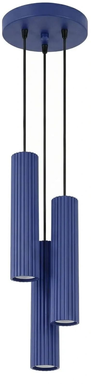Sollux Lighting Karbon závesné svietidlo 3x10 W modrá SL.2314