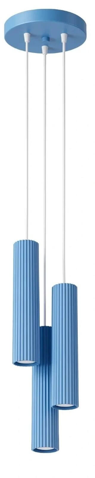 Sollux Lighting Karbon závesné svietidlo 3x10 W modrá SL.2343