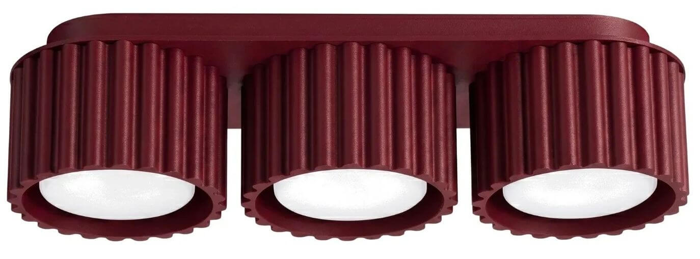 Sollux Lighting Aura stropné svietidlo 3x10 W bordová SL.2636
