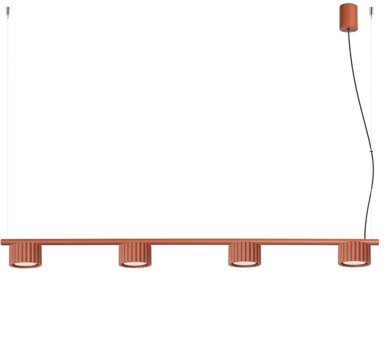 Sollux Lighting Aura závesné svietidlo 4x10 W červená SL.2699