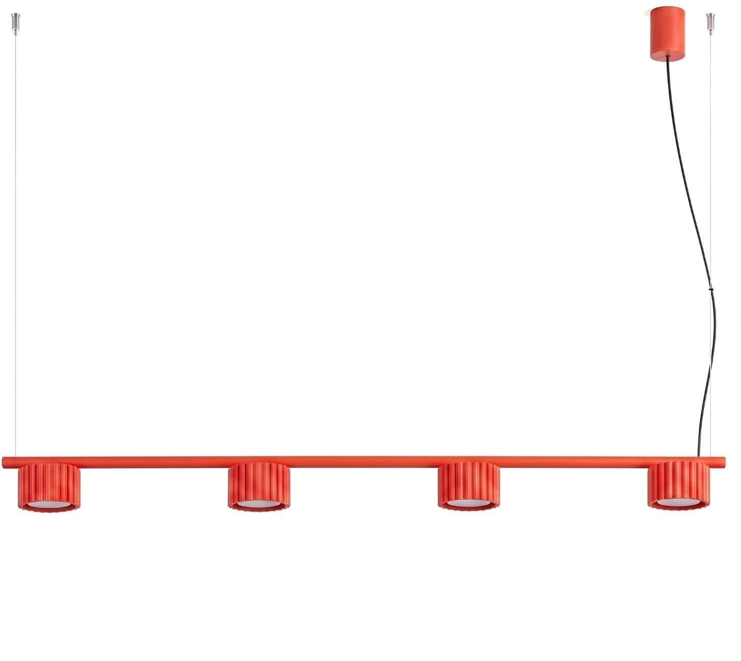 Sollux Lighting Aura závesné svietidlo 4x10 W červená SL.2708