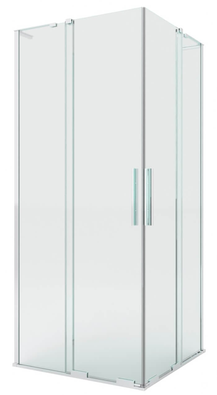New Trendy Smart sprchovací kút 100x80 cm štvorcová chromová lesklé/priehľadné sklo EXK-4057-WL