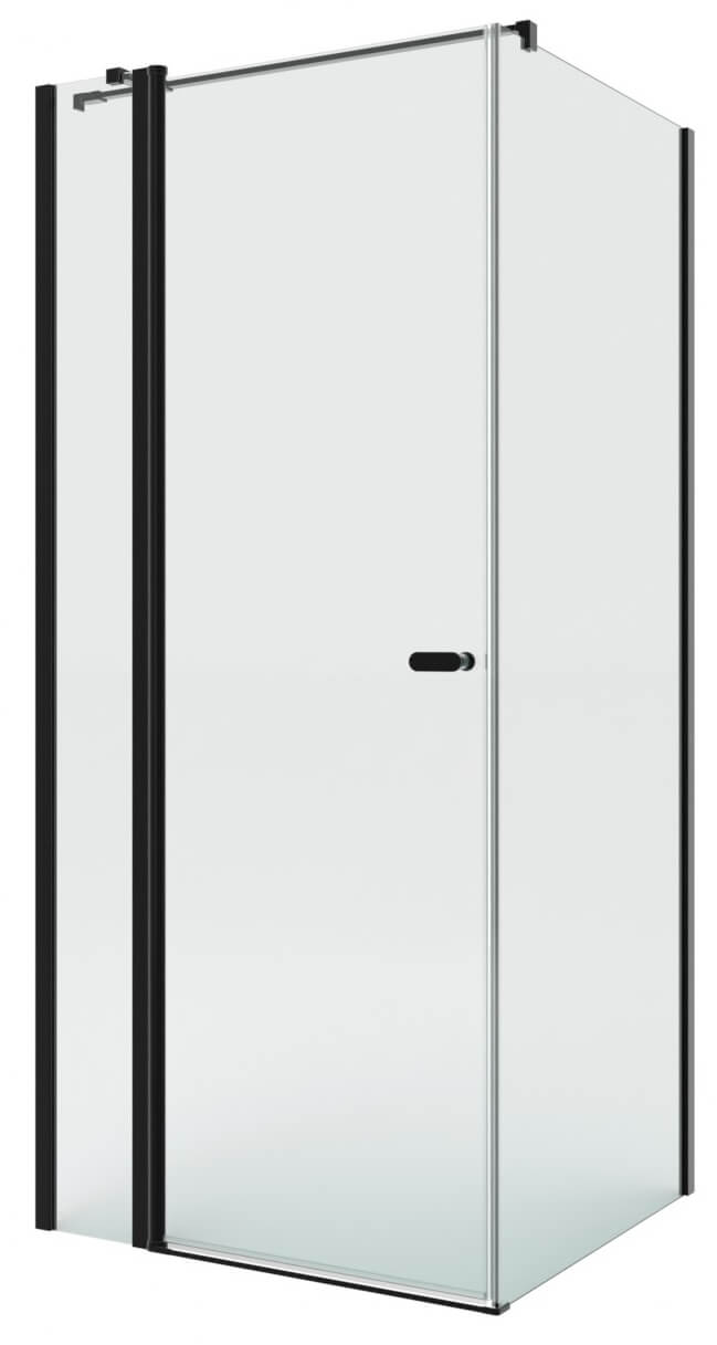 New Trendy New Soleo Black sprchovací kút 80x70 cm štvorcová čierna matné/priehľadné sklo K-4356-WP