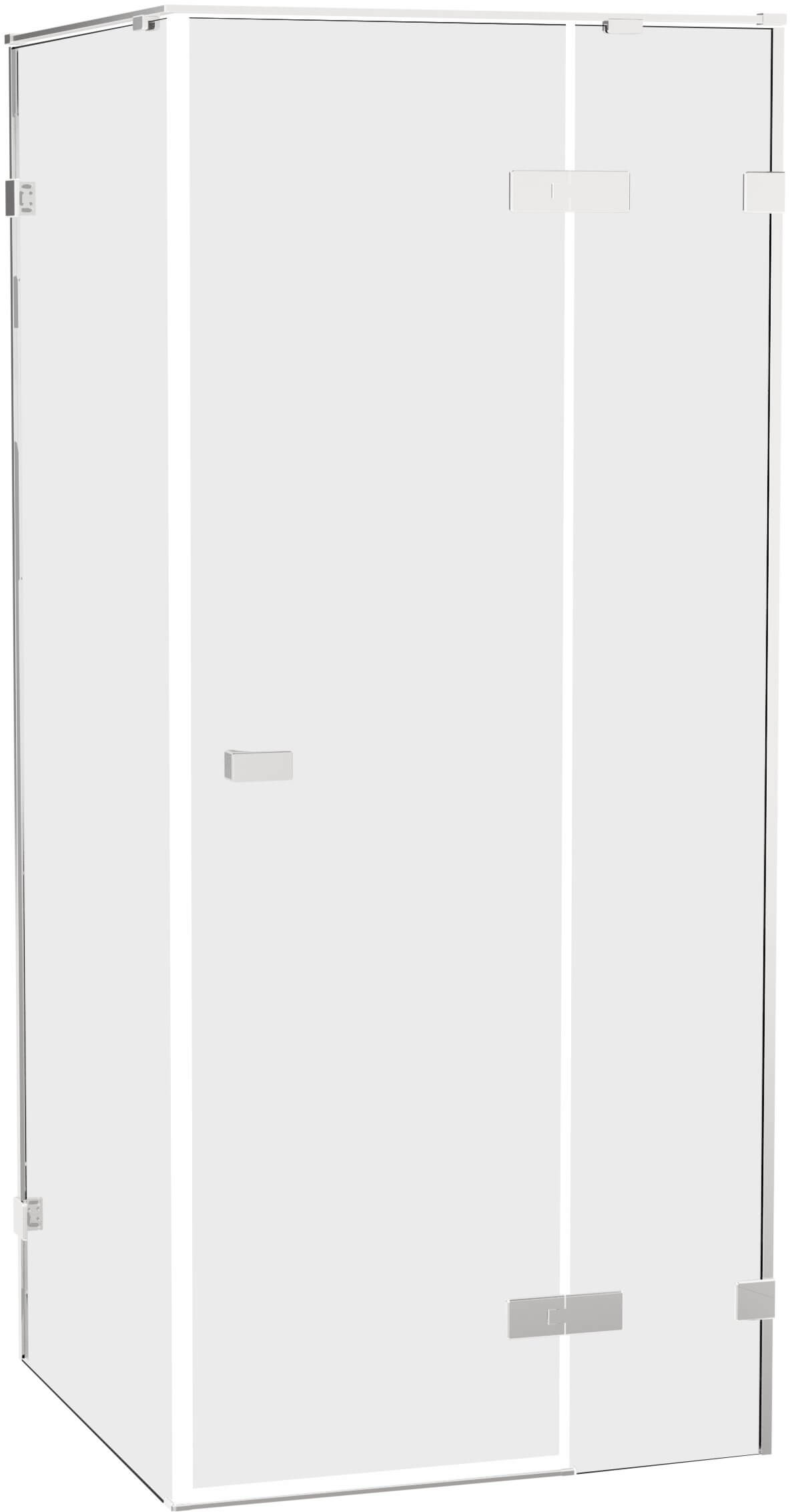 New Trendy Oxia sprchovací kút 100x80 cm štvorcová chromová lesklé/priehľadné sklo AXJ-0135