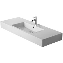 Duravit Vero umývadlo 125x49 cm obdĺžnik umývadlo na nábytok biela 0329120000