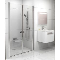 Ravak Chrome sprchové dvere 100 cm výklopné hliníková lesklá/priehľadné sklo 0QVACC0LZ1