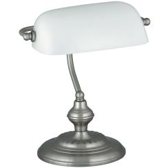Rabalux Bank stolová lampa 1x60 W biela 4037