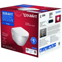 Duravit D-Neo súprava misa + pomaly padajúca doska závesné áno biela 45870900A1