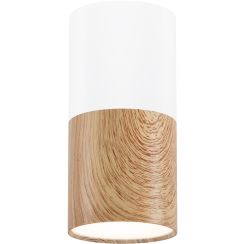 Candellux Tuba stropné svietidlo 1x25 W biela-drevená 2273655