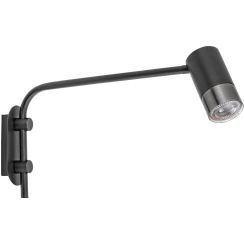 Rabalux Zircon nástenná lampa 1x5 W čierna-strieborná 5072