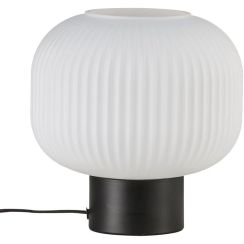 Nordlux Milford stolová lampa 1x40 W biela-čierna-opálová 48965001