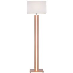 Leuchten Direkt Amanda stojaca lampa 2x40 W biela-drevo 11422-78