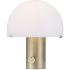 Leuchten Direkt Dipper stolová lampa 1x10 W biela-mosadzná 14433-60