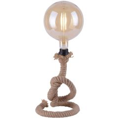 Leuchten Direkt Rope stolová lampa 1x15 W čierna-hnedá 15480-18