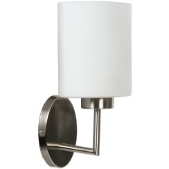 Candellux Visola nástenná lampa 1x60 W biela-niklová 21-10288