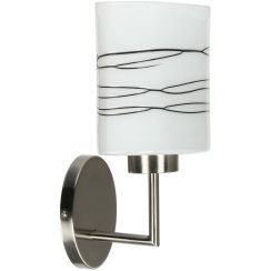 Candellux Visola nástenná lampa 1x60 W biela-hnedá-niklová 21-10363