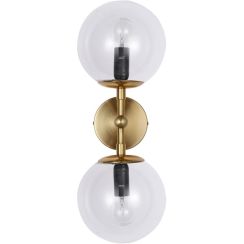 Light Prestige Dorado nástenná lampa 2x40 W priehľadná-zlatá LP-002/2WTransp