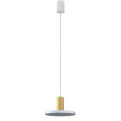 Nowodvorski Lighting Hermanos závesné svietidlo 1x10 W biela-mosadzná 8038