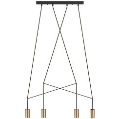 Nowodvorski Lighting Imbria závesné svietidlo 4x35 W mosadzná 7957