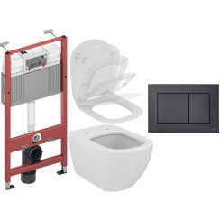 Set WC misa Ideal Standard Tesi T007901, podomietková konštrukcia Tece Base 9400407, T352701, 9240407