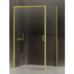 New Trendy Prime Light Gold sprchovací kút 140x70 cm štvorcová zlatá lesklé/priehľadné sklo D-0428A/D-0222B