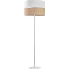 TK Lighting Linobianco stojaca lampa 1x15 W biela-hnedá 5241