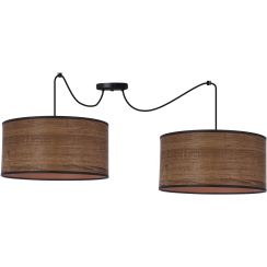 Candellux Legno závesné svietidlo 2x40 W čierna-drevená-hnedá 32-18397