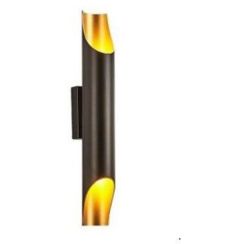 Abigali Straight nástenná lampa 2x40 W čierna-zlatá KGDE14