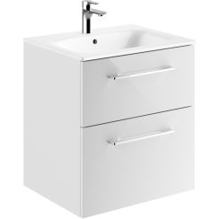 Geberit Selnova Square umývadlo so skrinkou 60 cm biela 501.236.00.1