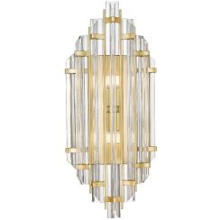 Zuma Line Alexandria nástenná lampa 2x42 W priehľadná-zlatá W0556-02A-V7V7