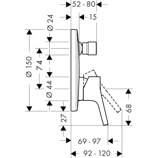 Súprava horná/hlavová sprcha Hansgrohe Select 26522400, vaňová/sprchová batéria Hansgrohe Talis S 72405000, 72021000, 27413000, 26421400, 27454000