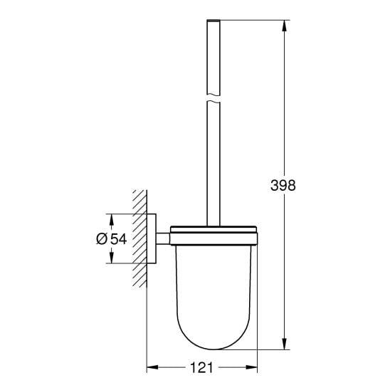 Súprava toaletná kefa Grohe Essentials 40374001, splachovacie tlačidlo Grohe Skate 38732000, 40689001, 40364001