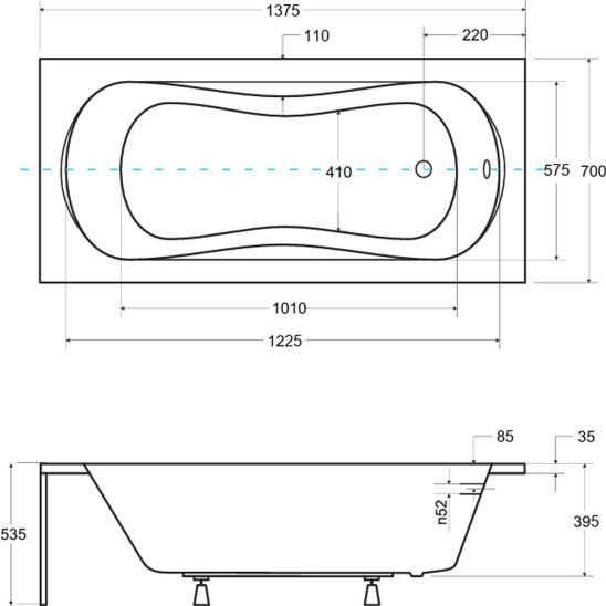 Súprava obdĺžniková vaňa Besco Aria #WAA-140-PA, obkladový panel k vani Besco #OAP-140-UNI