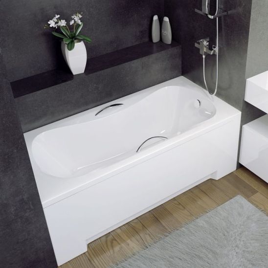 Súprava obdĺžniková vaňa Besco Aria #WAA-150-PA, obkladový panel k vani Besco #OAP-150-UNI
