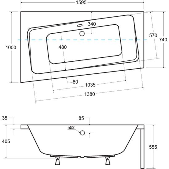 Súprava rohová vaňa Besco Infinity #WAI-160-NL, obkladový panel k vani Besco Infinity OAI-160-NS