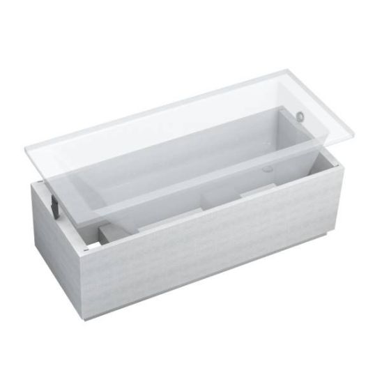 Súprava obdĺžniková vaňa Oltens Langfoss 10002000, obkladový panel k vani Schedpol Stabilsound 1.028-LED, 03002100