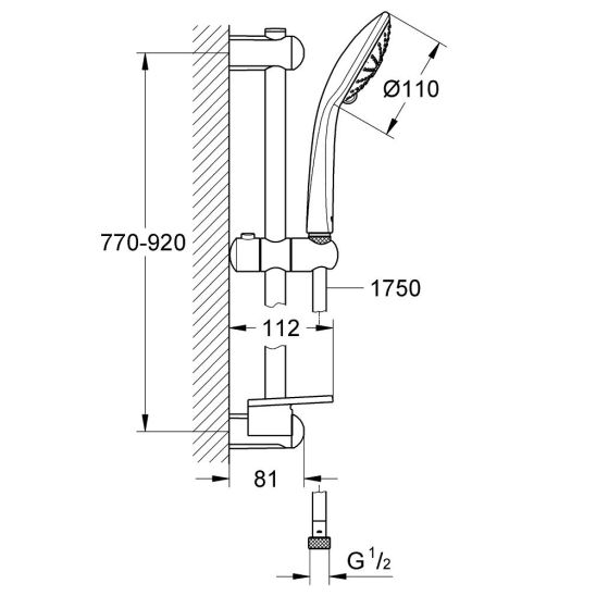 Súprava sprchová súprava Grohe Euphoria 27226001, sprchová batéria Grohe Eurosmart 33555002