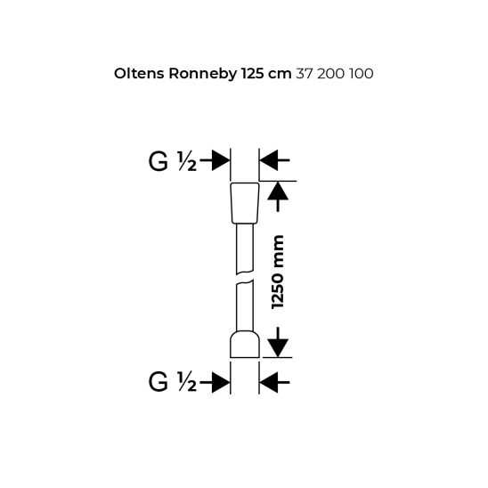 Súprava sprchová hlavica Oltens Sog 37103100, sprchová hadica Oltens Ronneby 37200100, 37400100